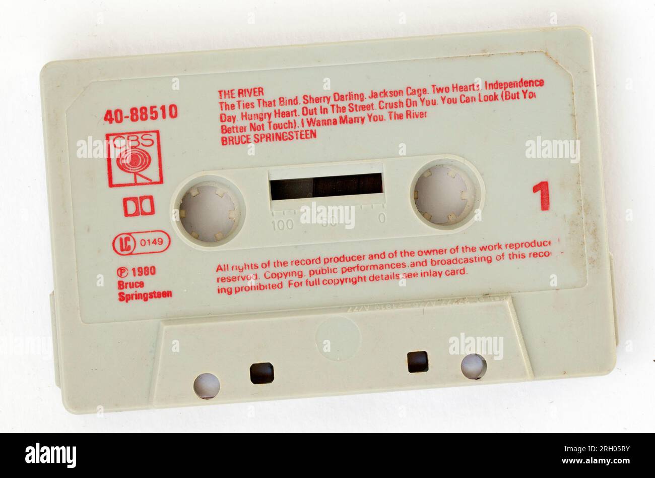 The River von Bruce Springsteen Audio-Musikkassette Stockfoto
