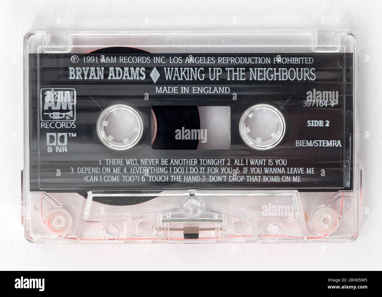 Bryan Adams – Wakking Up The Neighbours Audio Music Cassette (Weckkassette Für Die Nachbarn) Stockfoto