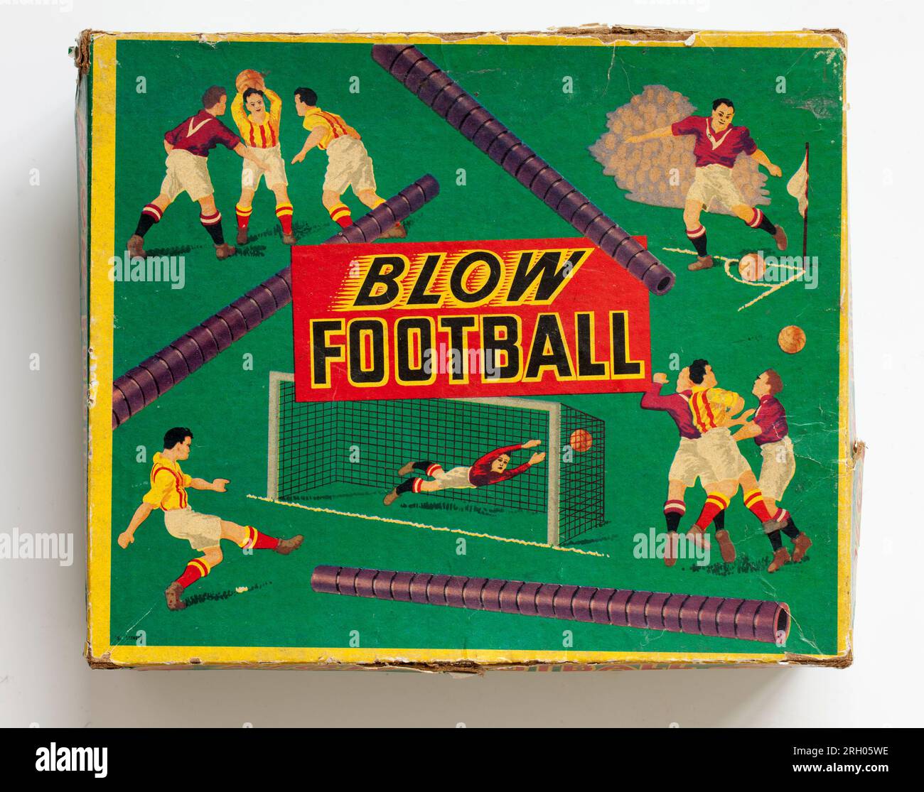 Vintage Game of Blow Football Stockfoto