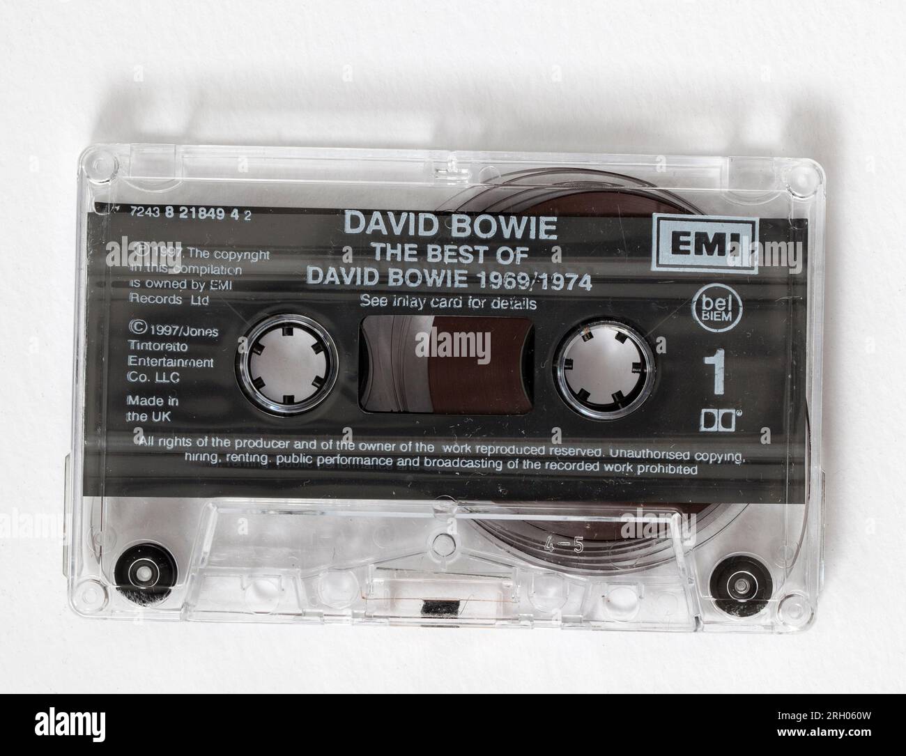 Das Beste von David Bowie Audio-Musikkassetten Stockfoto