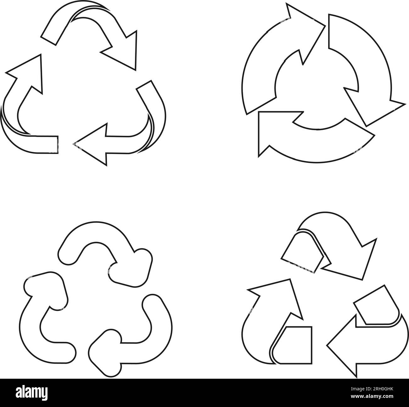 Design zur Wiederverwertung von Symbolvektoren Stock Vektor