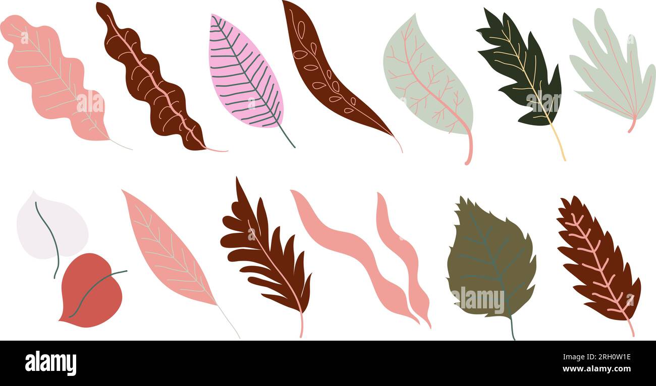 Herbstblätter, Laub und Äste Blattvektor Stock Vektor