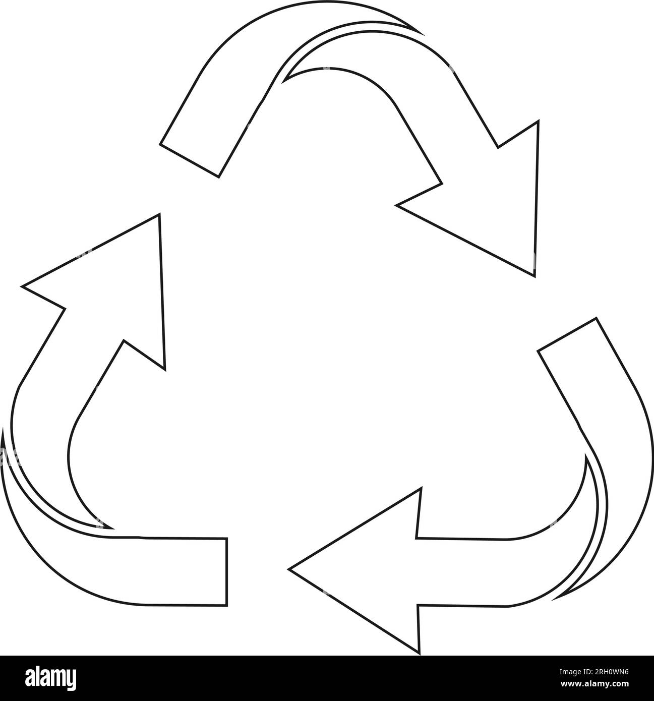 Design zur Wiederverwertung von Symbolvektoren Stock Vektor