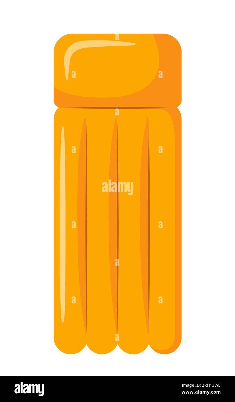 Aufblasbare Wassermatratze für den Pool. Farbenfrohe Sommerliege zum Schwimmen und Schwimmen. Vektordarstellung Stock Vektor