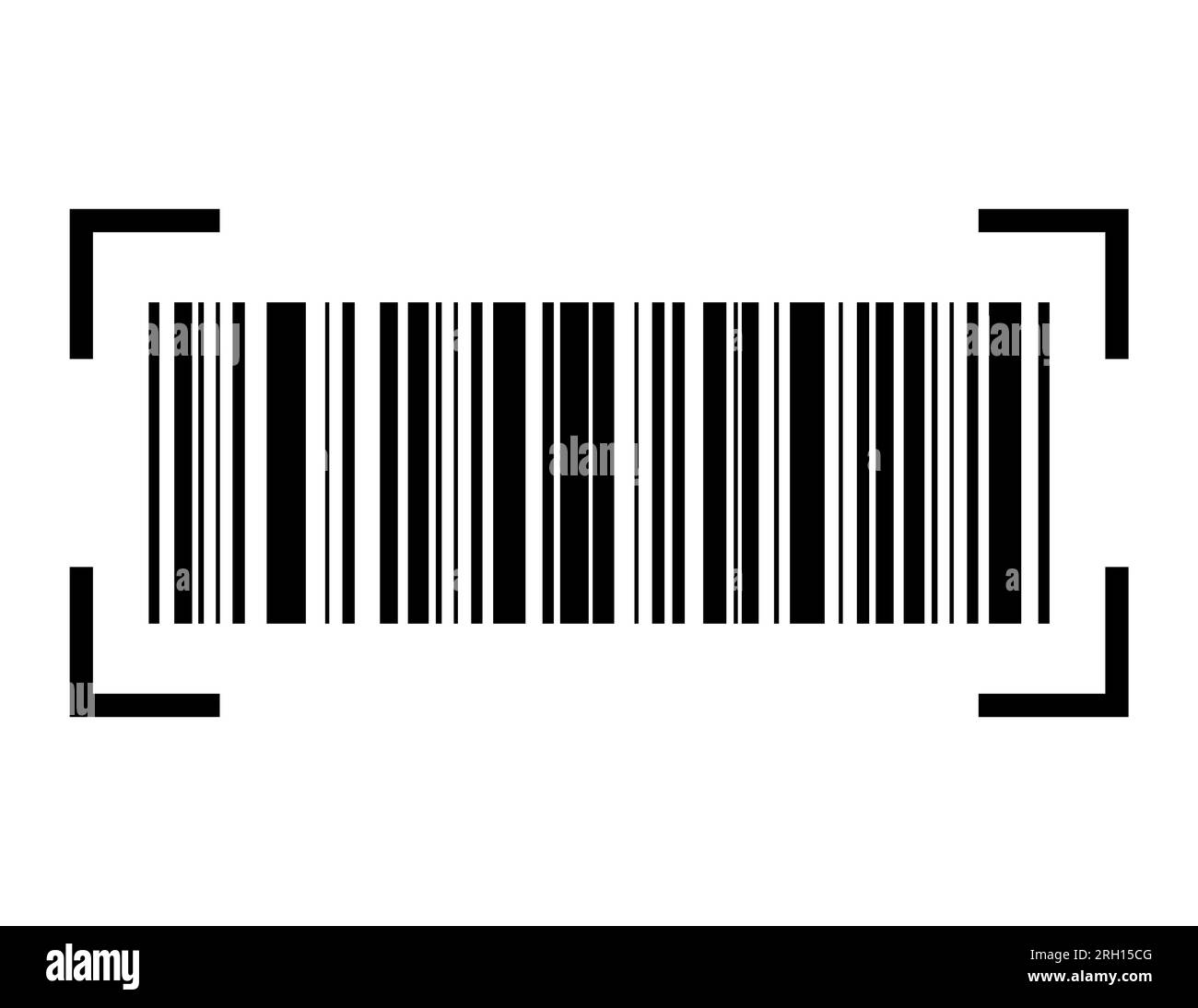 Barcode-Vektorsymbol. Barcode für flaches Web-Design. Isolierte Darstellung. Stock Vektor