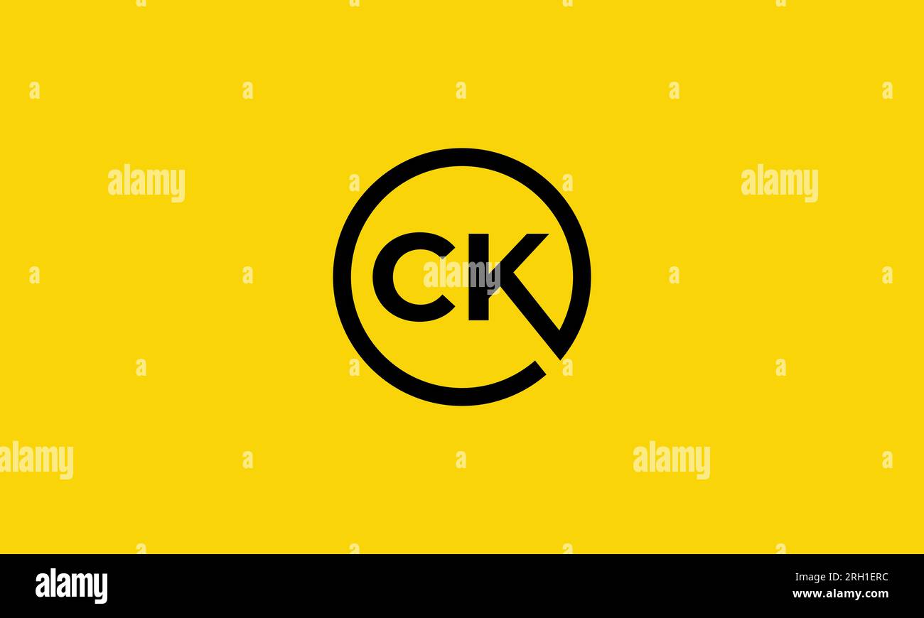CK-Logo-Design mit Buchstabe . Saubere und moderne Initialen des CK-Logos. vektordarstellung Stock Vektor