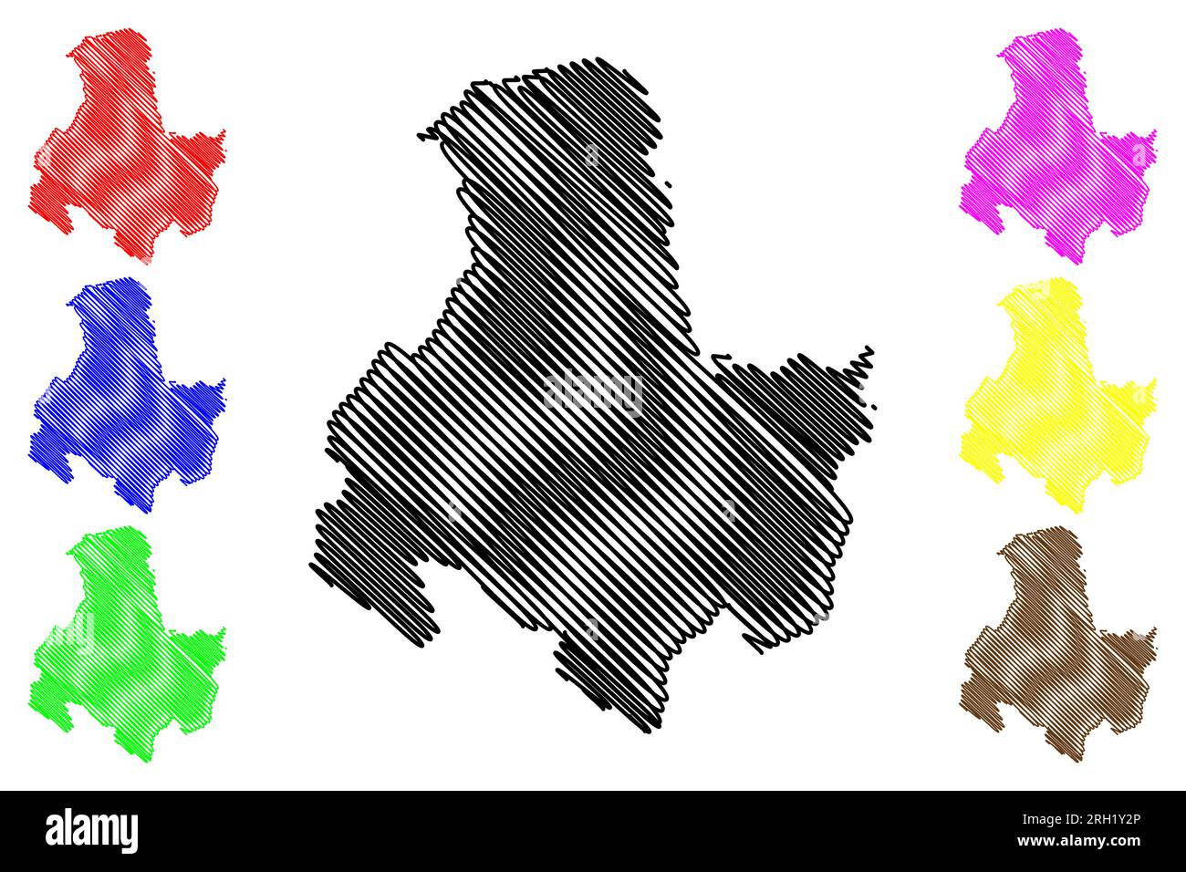 West Lancashire nicht-Metropolregion, Borough (Vereinigtes Königreich Großbritannien und Nordirland, zeremonielle Grafschaft Lancashire oder Lancs, Engla Stock Vektor