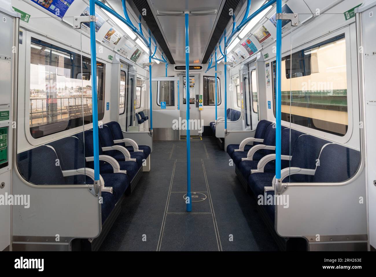 Die Züge der Islandline fahren vom Ryde Pier nach Shanklin auf der Isle of Wight. August 2023 Stockfoto