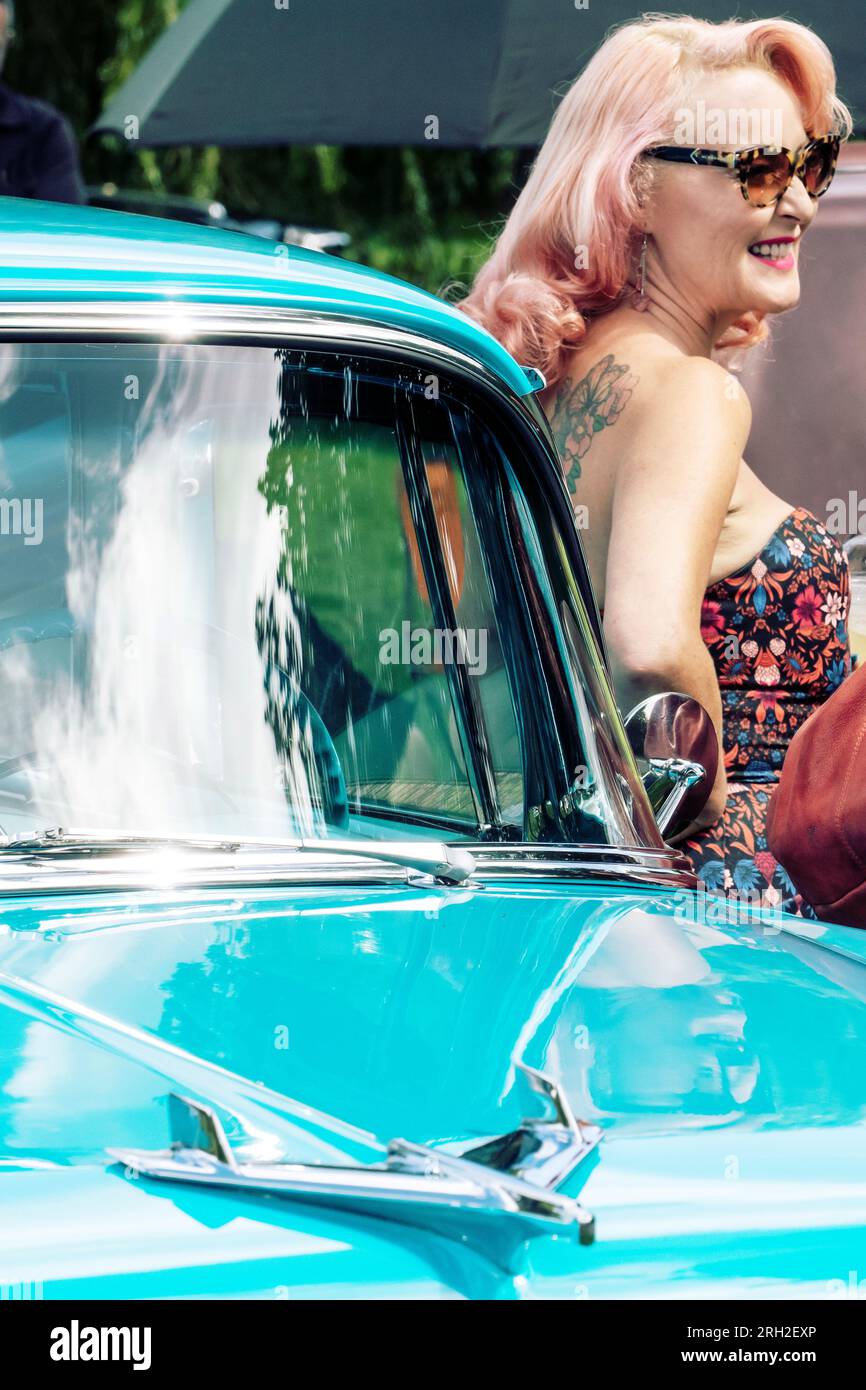 1950er Jahre Chevrolet Bel Air Nomad 2023 Kent 50s Festival in Sandwich Kent UK Stockfoto