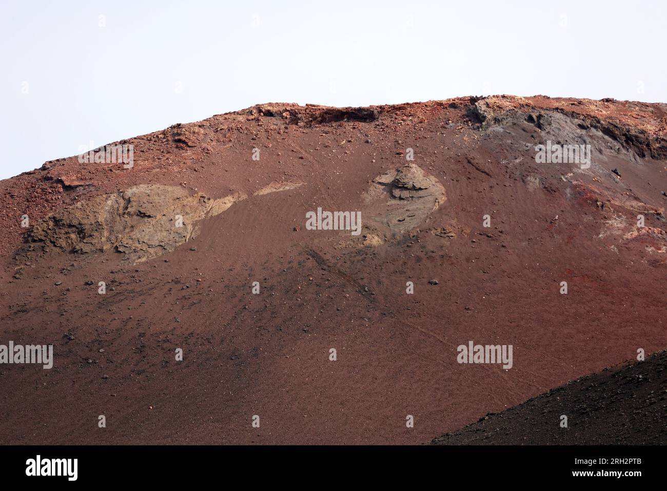 Der Eldfell-Vulkan auf der Insel Heimaey-Vestmannaeyjar-Westman-Inseln- Island Stockfoto