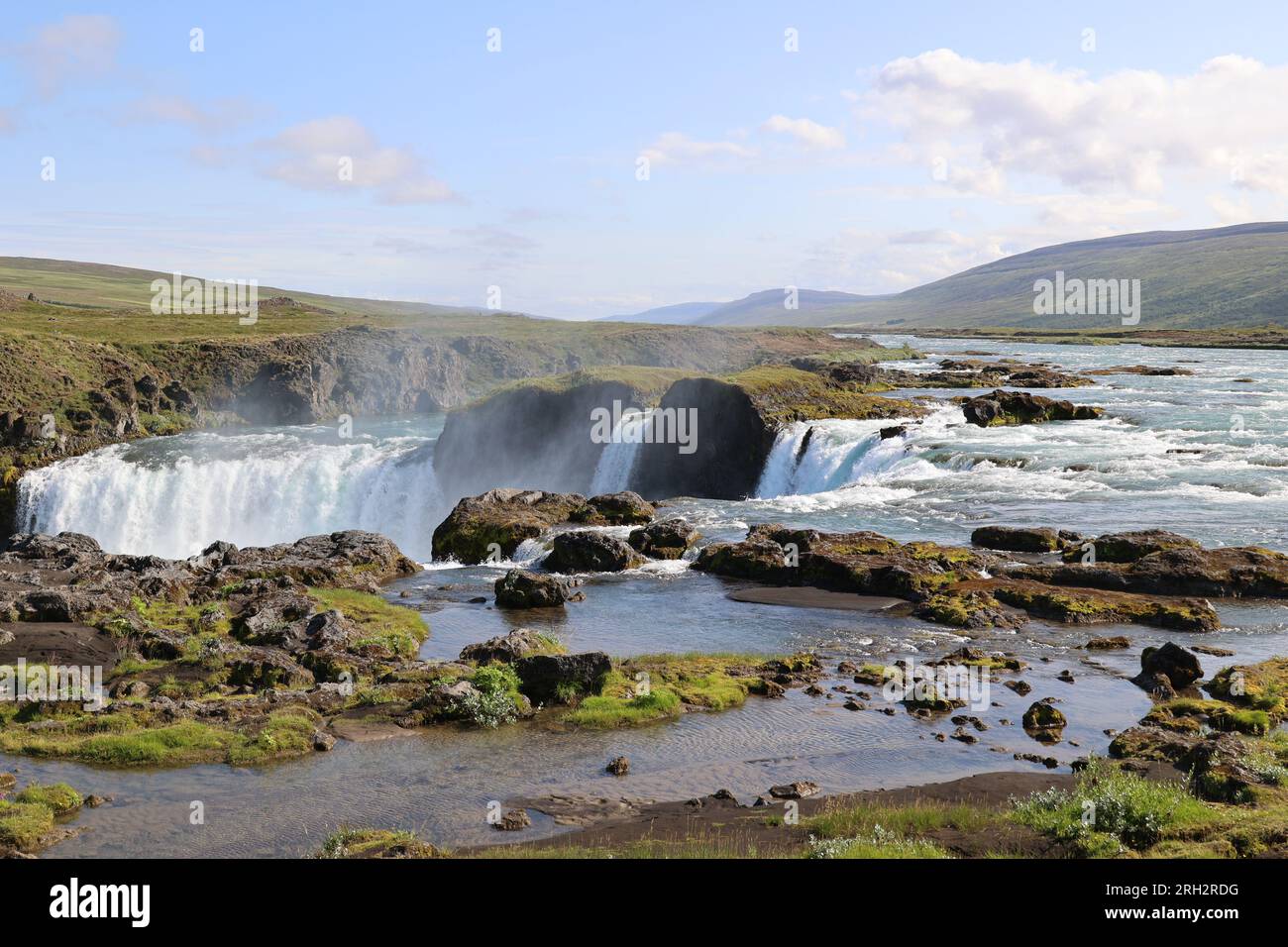 Godafoss-Wasserfall, der Wasserfall Gottes Islands Stockfoto
