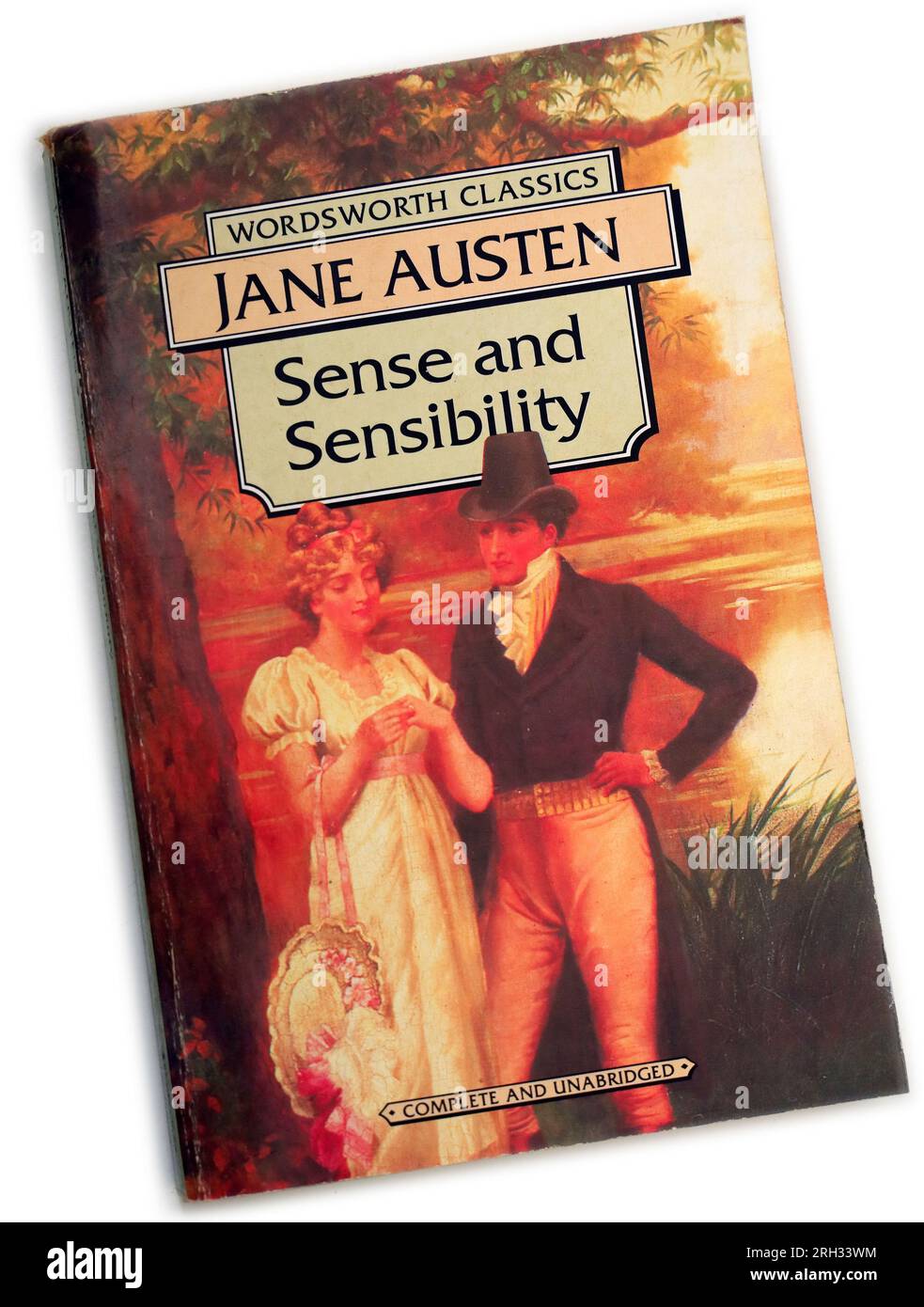 Sinn und Sensibilität von Jane Austen. Buch, Studio einrichten Stockfoto