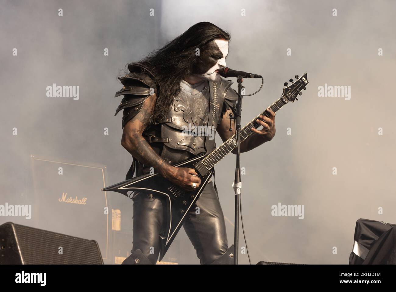 Abbath tritt live beim Bloodstock Open Air Festival 2023 in Catton Park, Derbyshire, Großbritannien, auf. Foto: John Lambeth/Alamy. Stockfoto