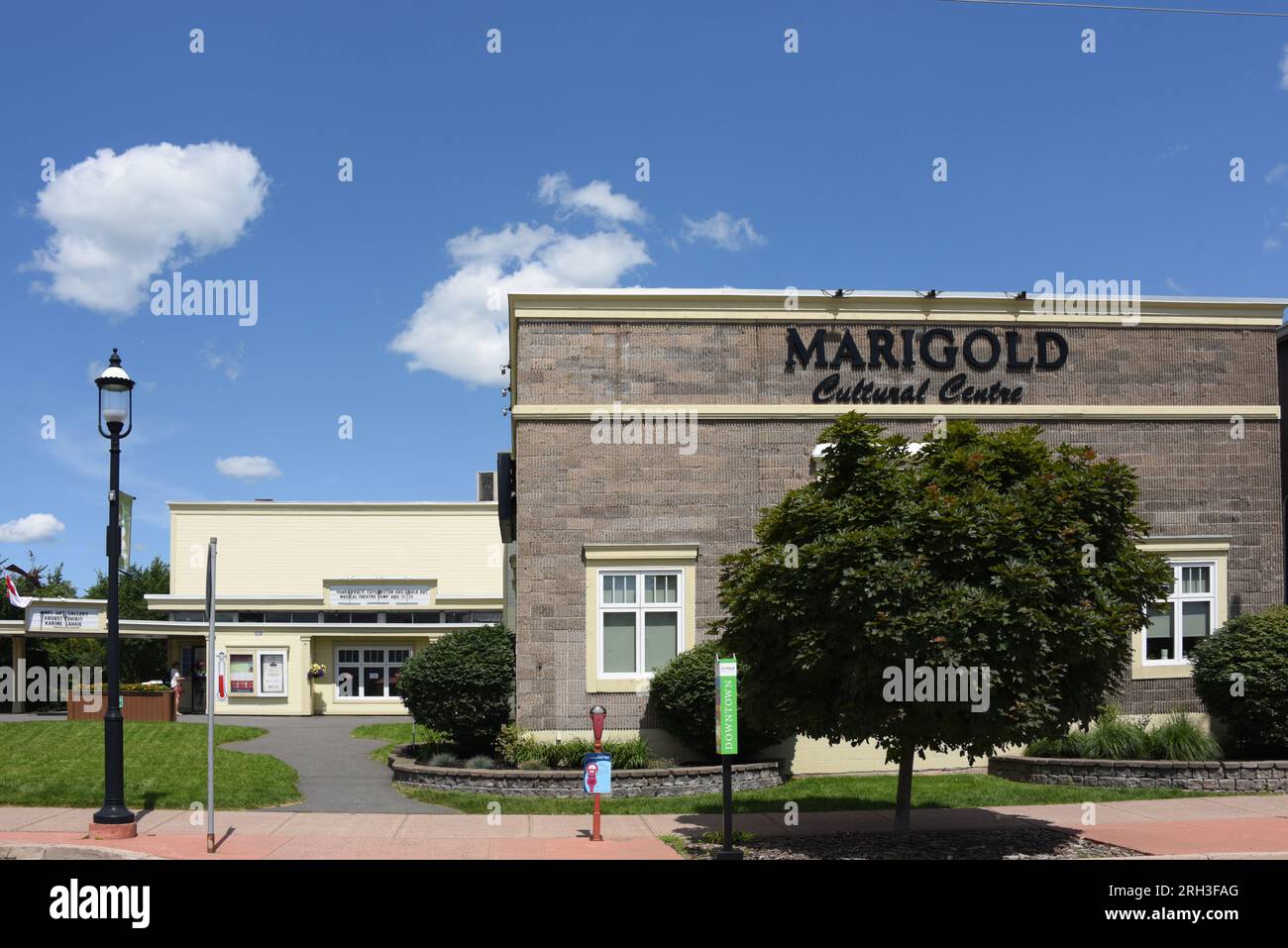 Truro, Kanada - 4. August 2023: Das Marigold Cultural Centre in der Prince Street bietet verschiedene Live-Darbietungen und künstlerische Bildungsprogramme Stockfoto