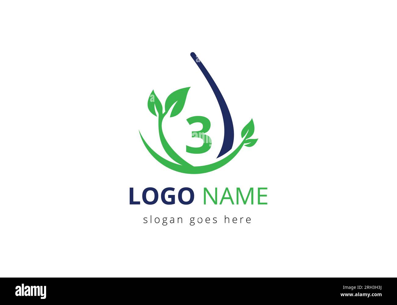 Landwirtschaftslogo Auf 3-Buchstaben-Konzept. Logo für Landwirtschaft und Landwirtschaft. Agroindustrie, Eco-Farm Logo Design Vector Vorlage Stock Vektor