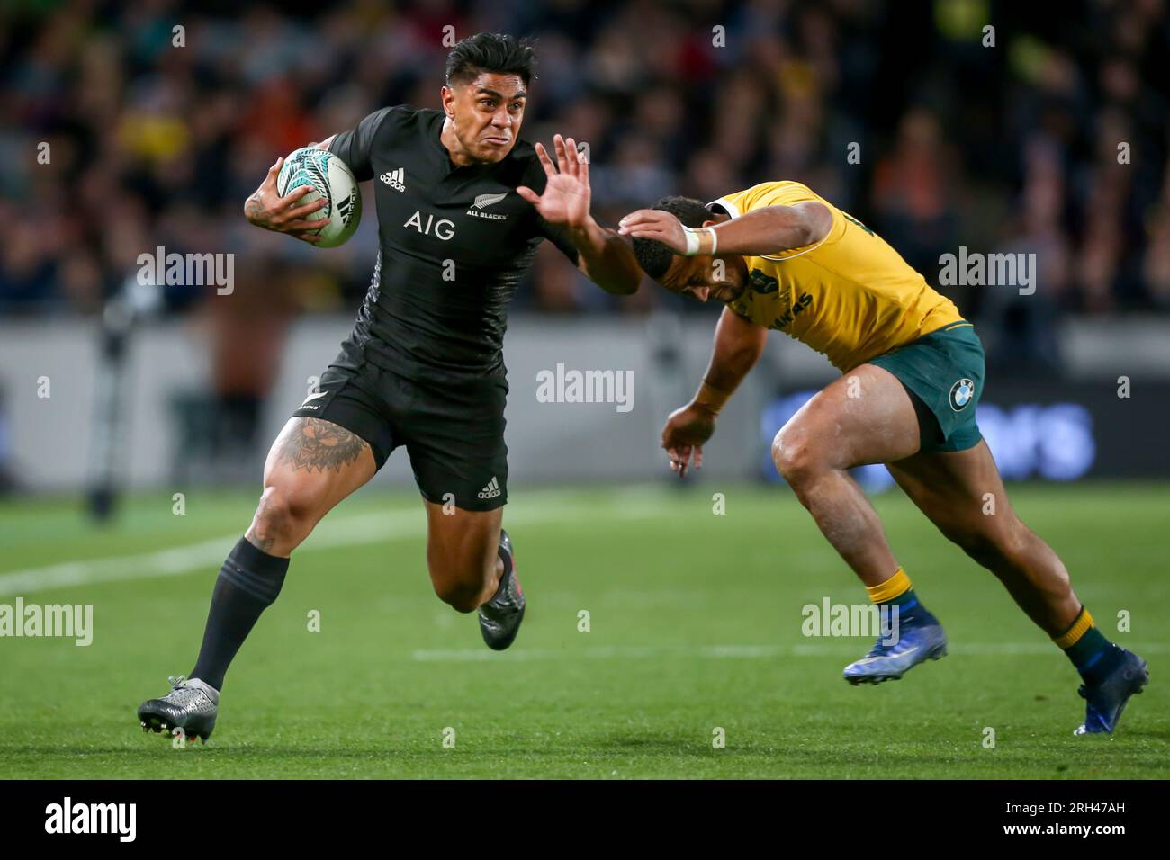 Julian Savea von Neuseeland während des Bledisloe Cup Rugby-Spiels zwischen Neuseeland und Australien im Eden Park in Auckland, Neuseeland, Samstag, 22. Oktober 2016. Stockfoto