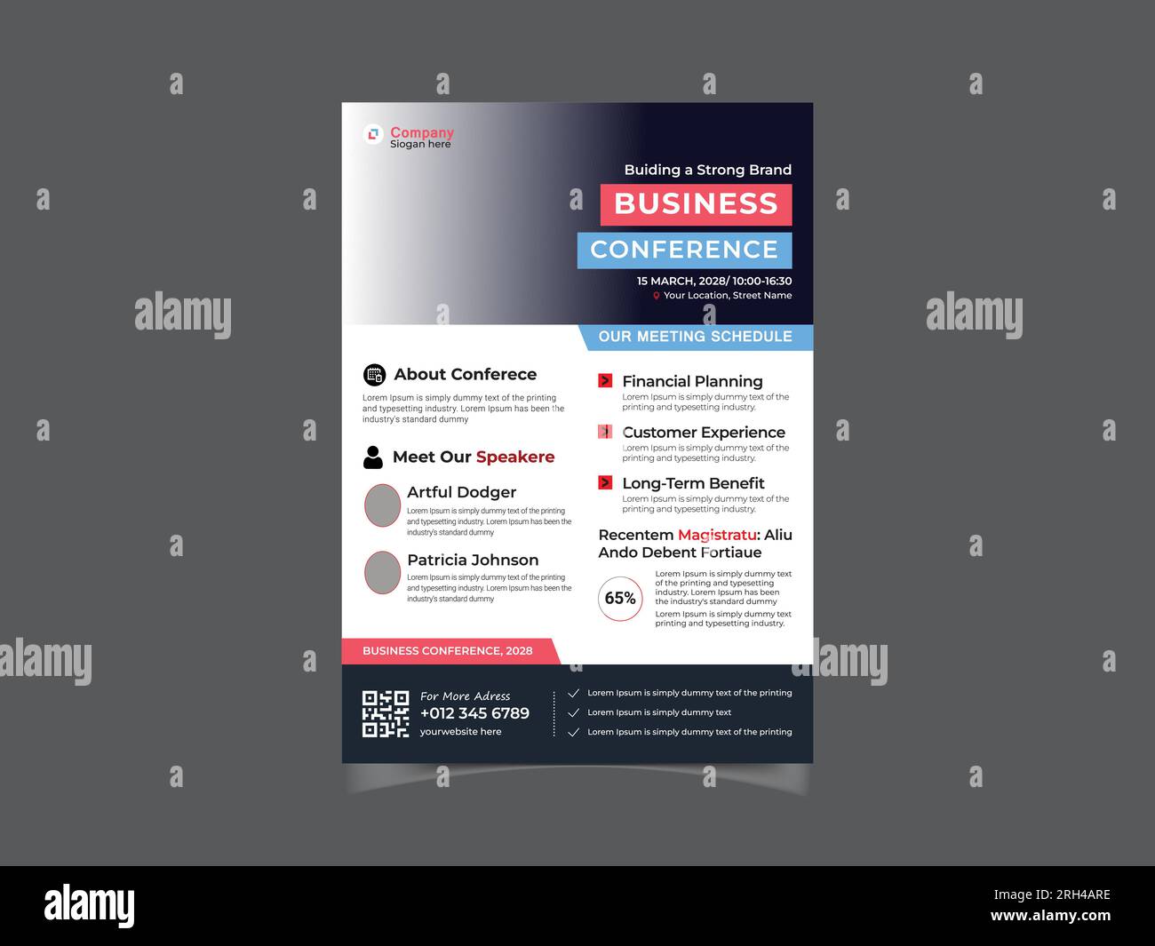 Design der Vorlage für Unternehmensflyer Stock Vektor