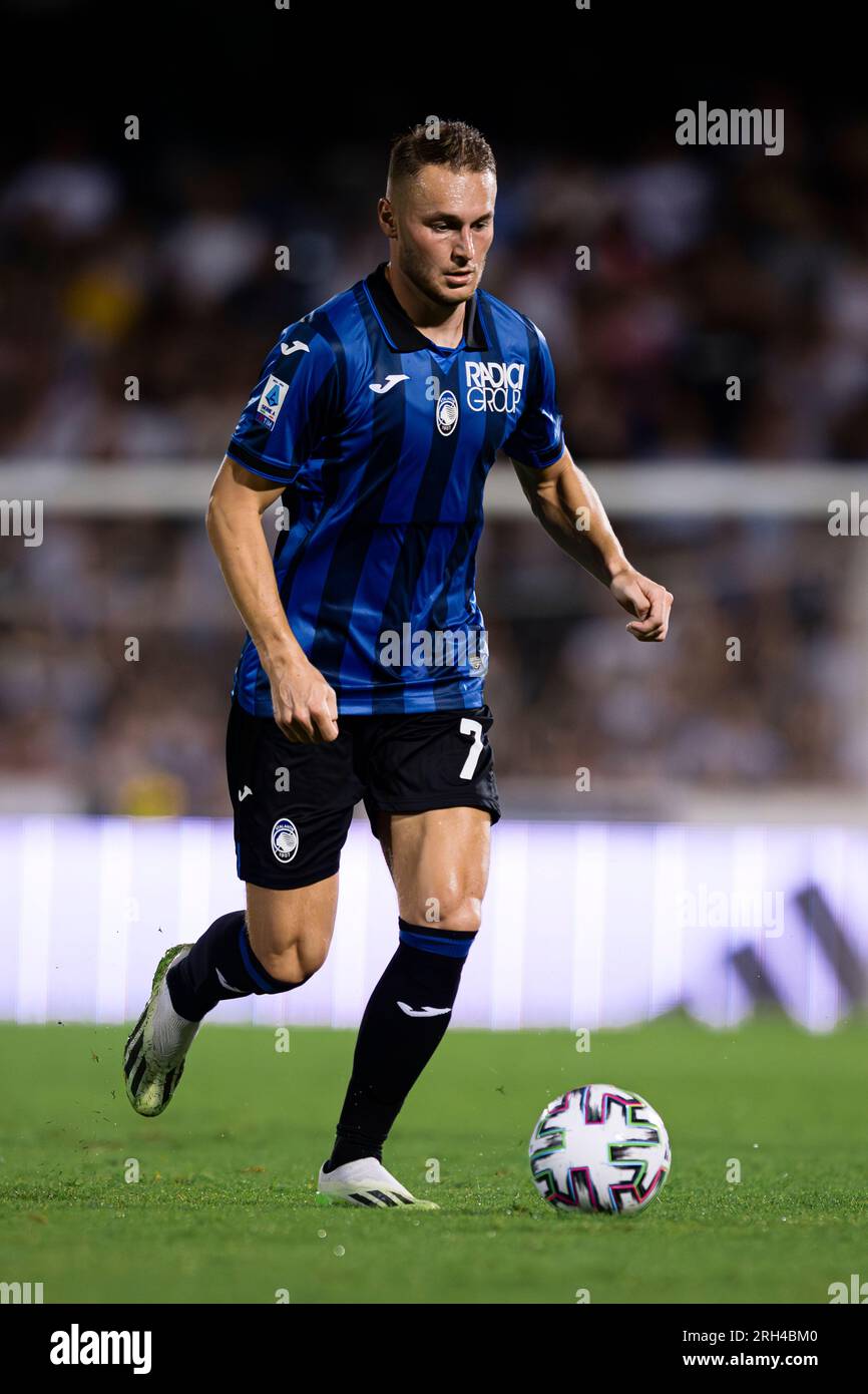 Teun Koopmeiners von Atalanta BC in Aktion während des freundlichen Fußballspiels zwischen Juventus FC und Atalanta BC. Stockfoto