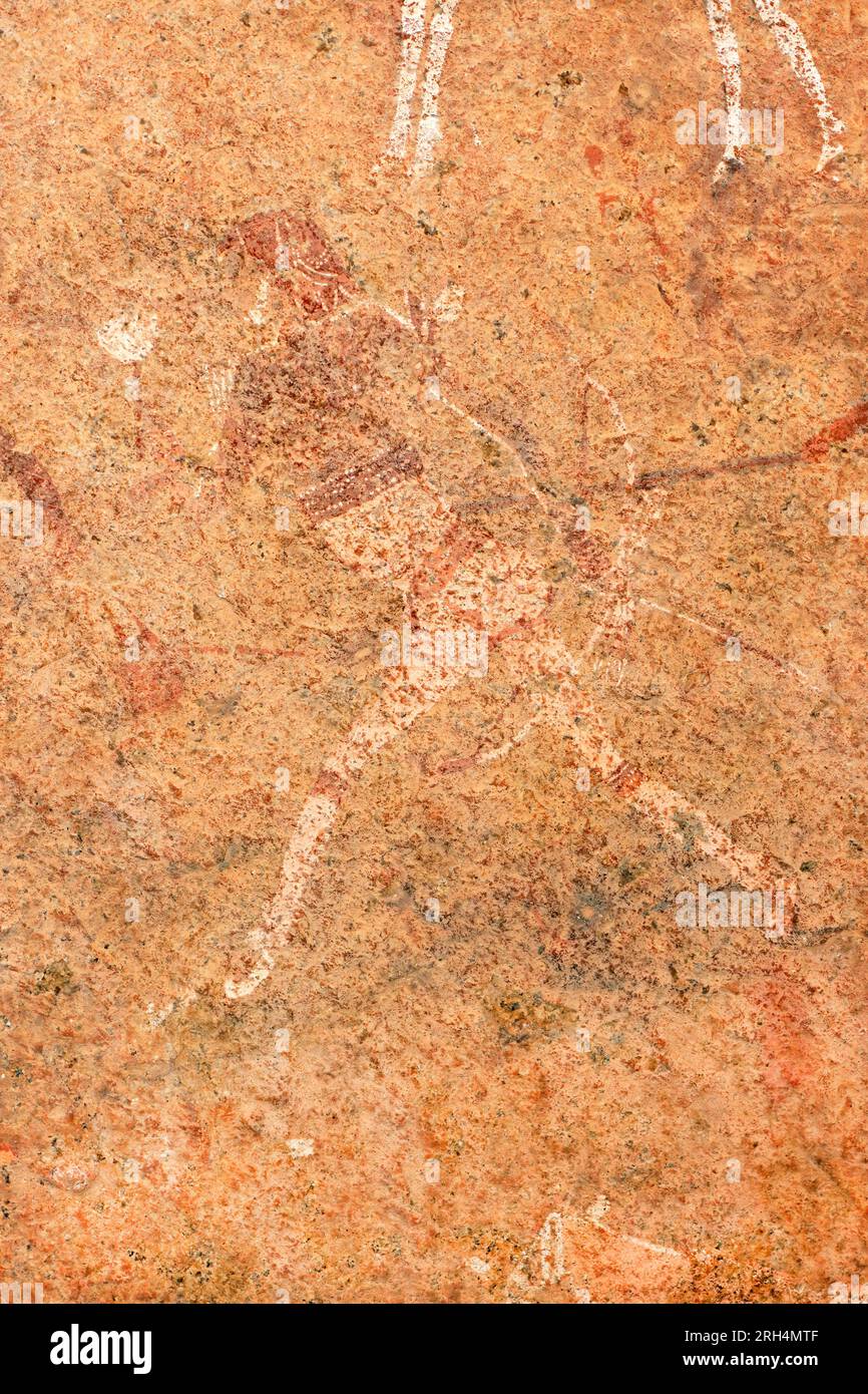 Buschmänner-Felsengemälde der weißen Dame, Brandberg, Namibia Stockfoto
