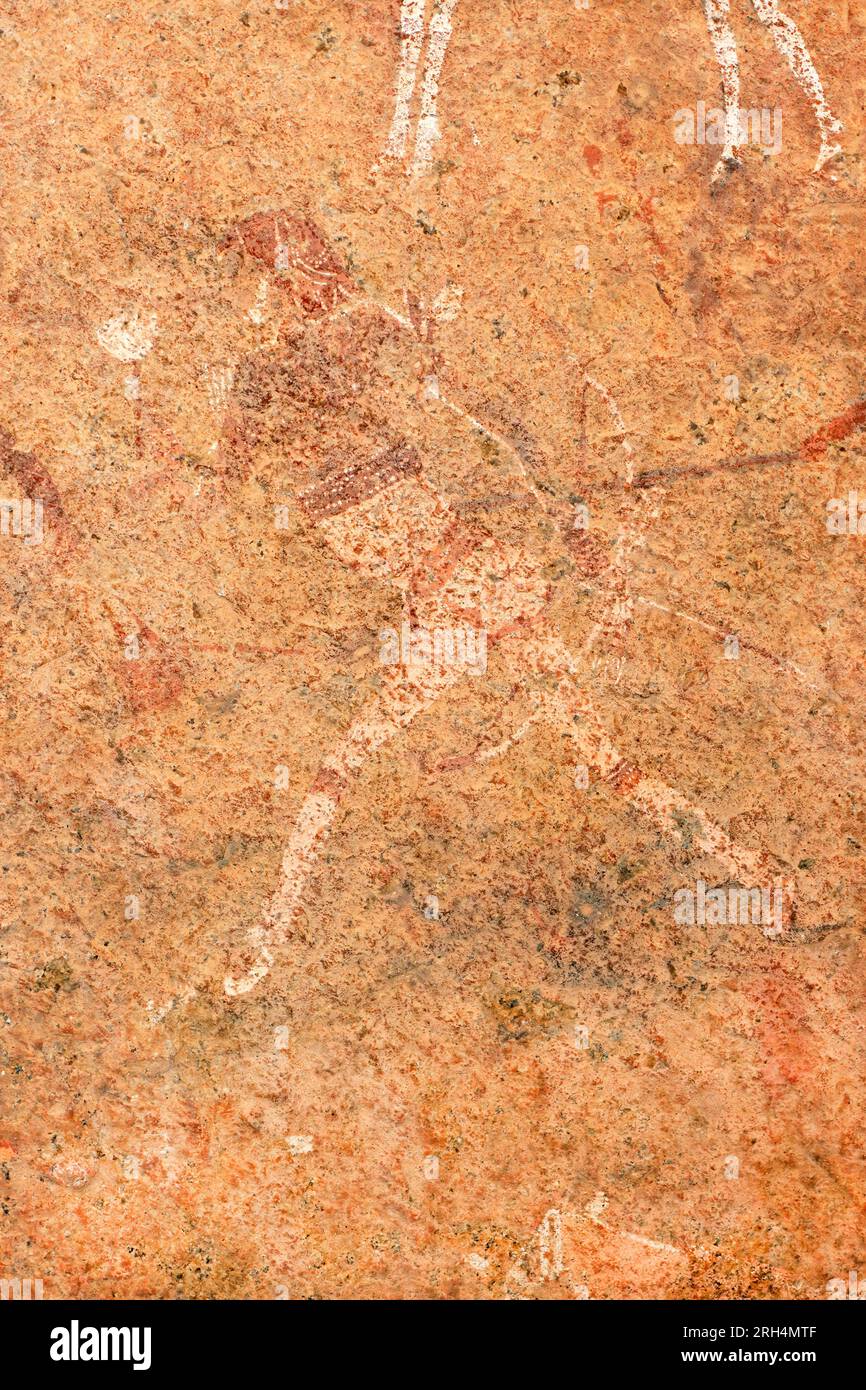 Buschmänner-Felsengemälde der weißen Dame, Brandberg, Namibia Stockfoto