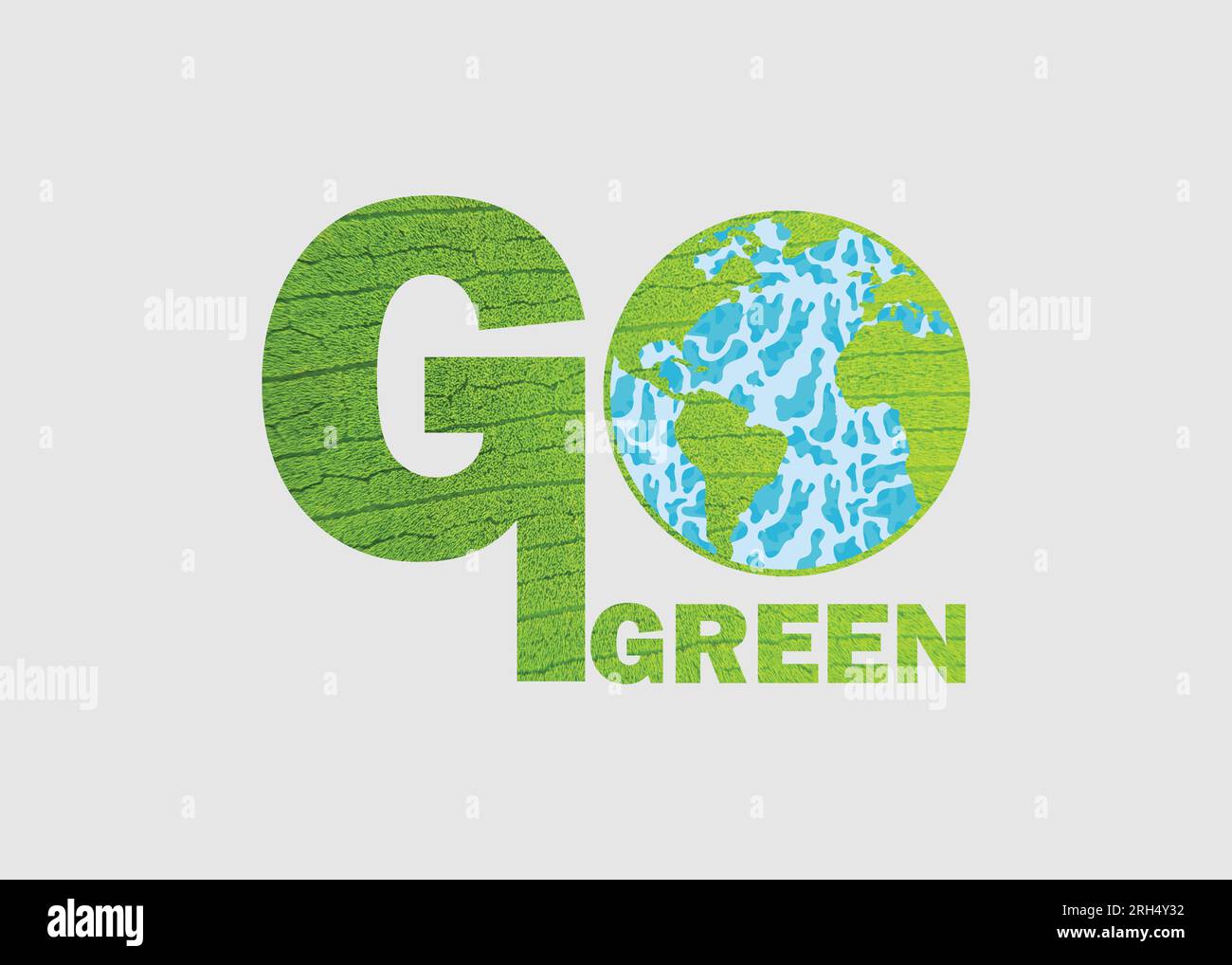 GRÜNES Konzept mit grünem Blatt. Grüne Weltkarte - grüne Blattform der Weltkarte isoliert auf weißem Hintergrund. Weltkarte Grüner Planet Erde Stock Vektor