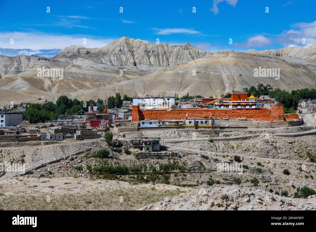 Das verbotene Königreich Lo Manthang mit Kloster, Palast und Dorf in Obermustang von Nepal. Stockfoto