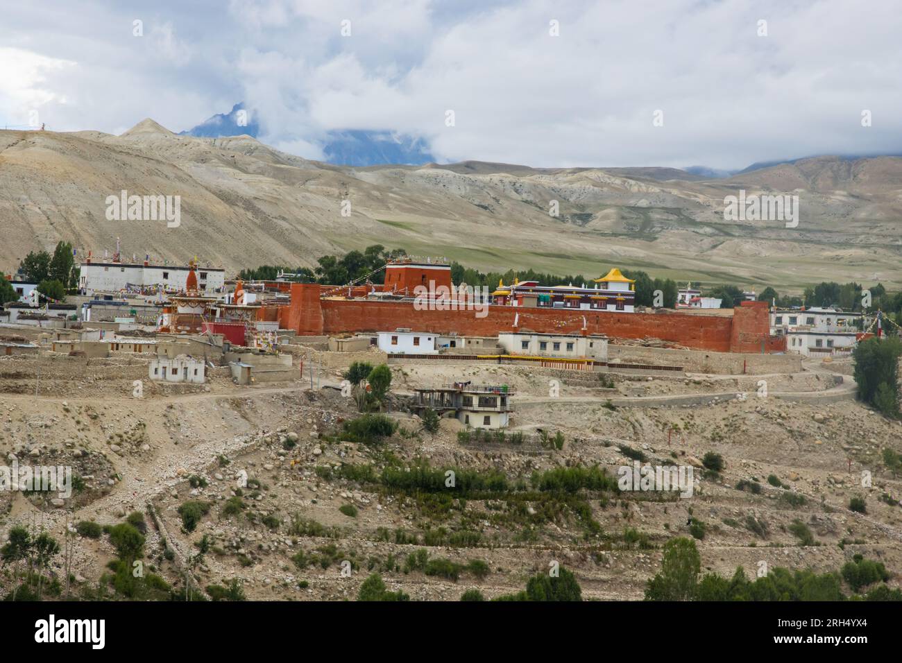Das verbotene Königreich Lo Manthang mit Kloster, Palast und Dorf in Obermustang von Nepal. Stockfoto