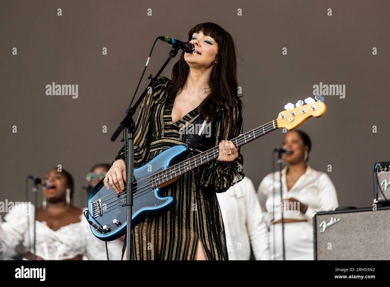 MAILAND, ITALIEN - JULI 2: Simone Butler von Primal Scream tritt am 2. Juli 2023 auf der I-Days 2023 Ippodromo Snai La Maura Milan in Mailand auf. (Foto: Roberto Finizio/NurPhoto) Stockfoto