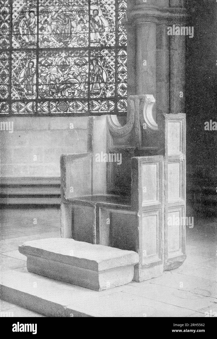 St. Augustines Stuhl aus dem Buch " Canterbury " von Elizabeth Wilson Grierson, aus Tales of English Minsters Publication Datum 1910 Publisher London : A & C Black Stockfoto