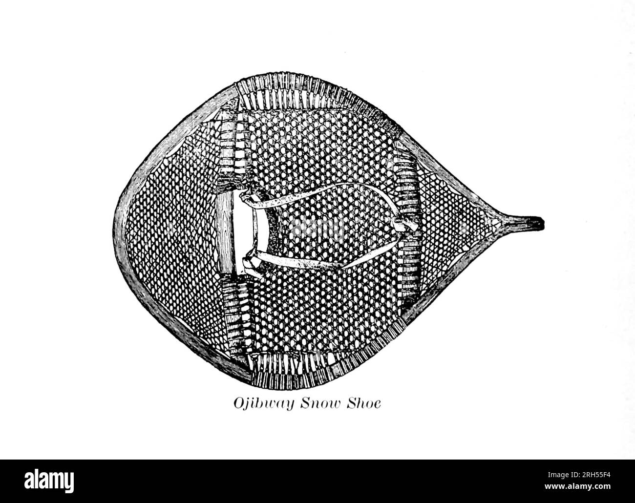 Ojibway Snow Shoe Indian Tragen von Bekleidung und Utensilien aus dem Buch " The Song of Hiawatha " von Longfellow, Henry Wadsworth, 1807-1882 Veröffentlicht von Mifflin and Company im Jahr 1898 Stockfoto