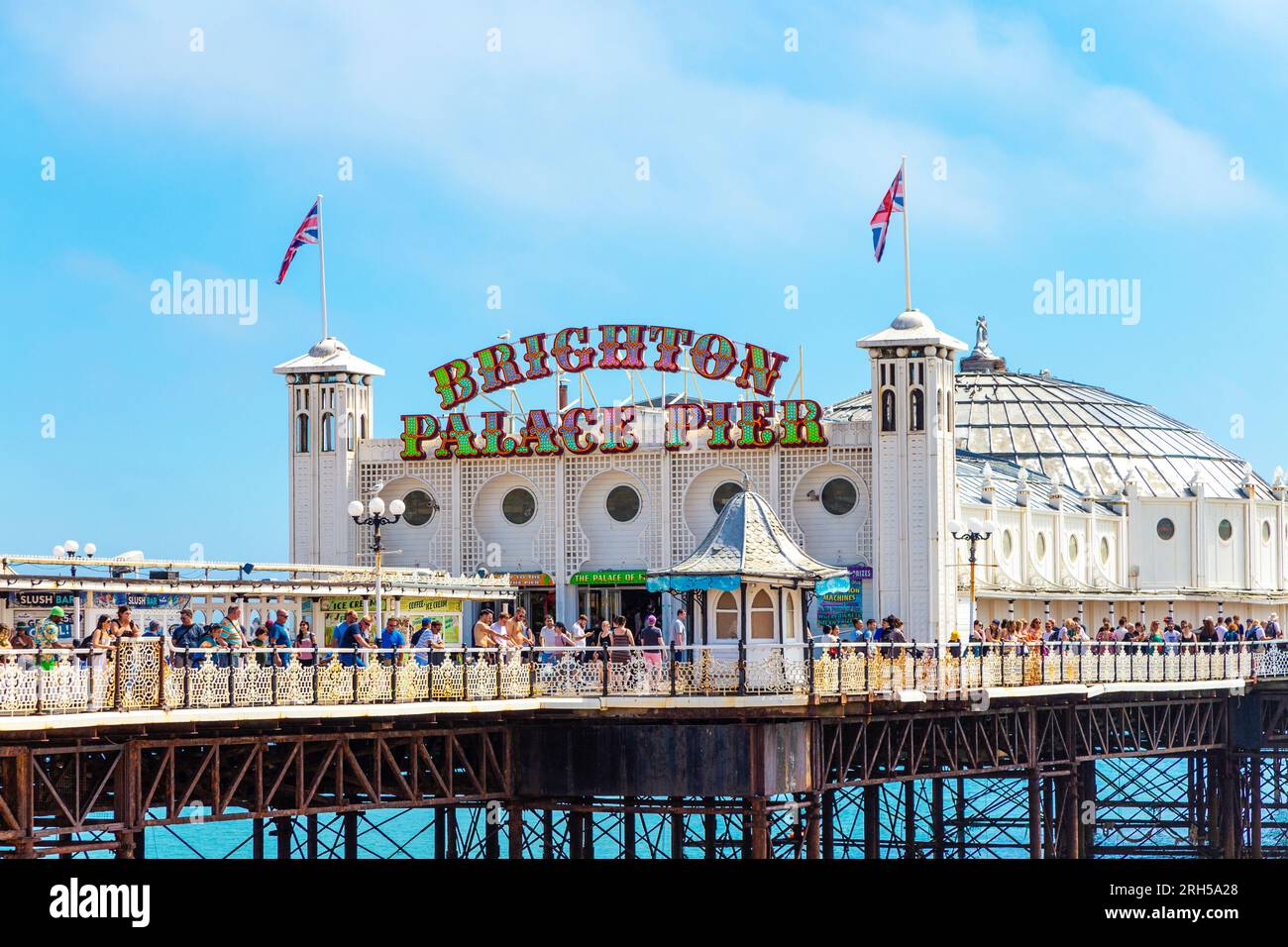 Nahaufnahme des Brighton Palace Pier, Brighton, East Sussex, England Stockfoto
