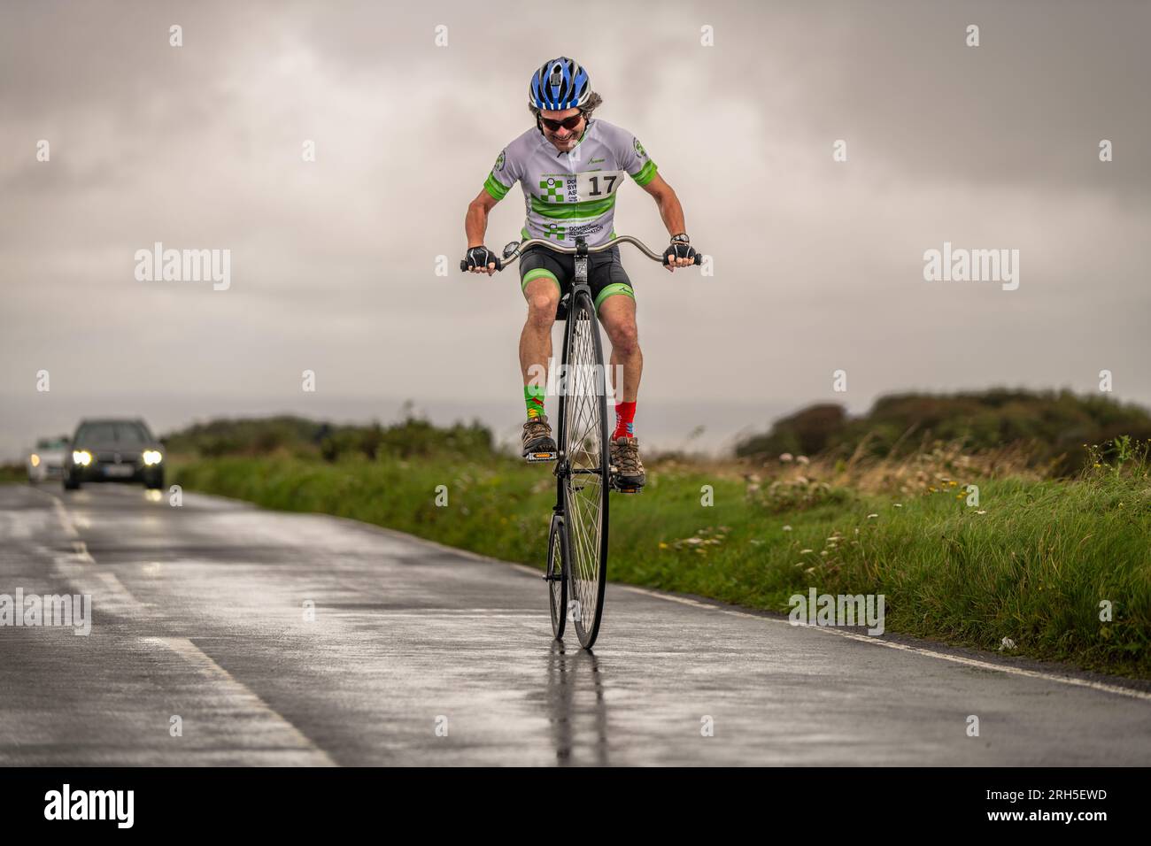 Penny Farthing Hill Climb Championships August 2023 Eastbourne, East Sussex, Großbritannien Stockfoto