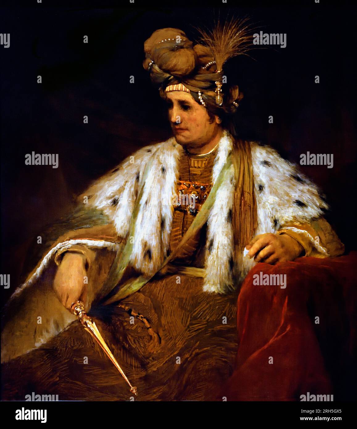 Alte Testamentsfigur, wahrscheinlich König Salomo, ca. 1685–90 Aert de Gelder 1645-1727 Dordrecht The, Niederlande, Niederländisch, Stockfoto