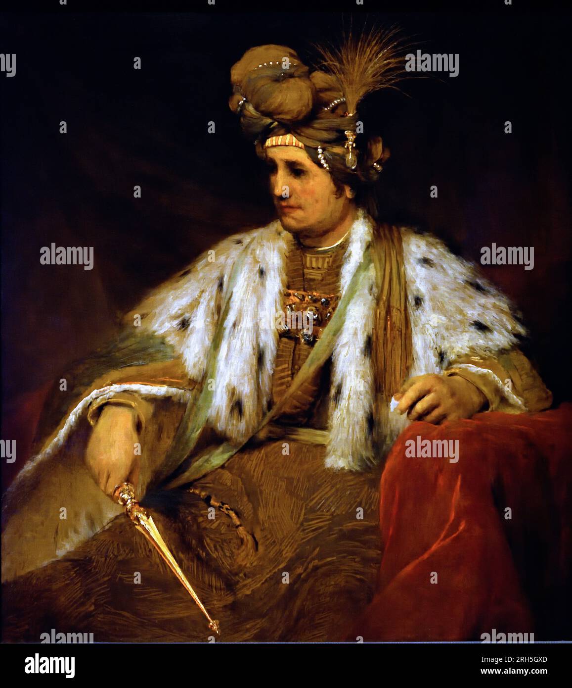 Alte Testamentsfigur, wahrscheinlich König Salomo, ca. 1685–90 Aert de Gelder 1645-1727 Dordrecht The, Niederlande, Niederländisch, Stockfoto