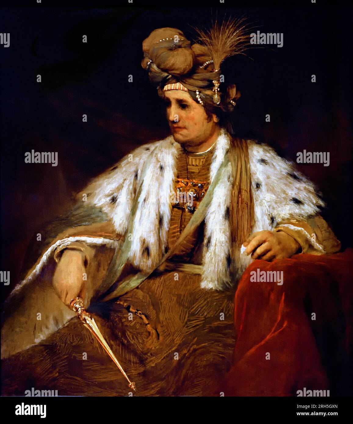 Alte Testamentsfigur, wahrscheinlich König Salomo, ca. 1685–90 Aert de Gelder 1645-1727 Dordrecht The, Niederlande, Niederländisch, Stockfoto