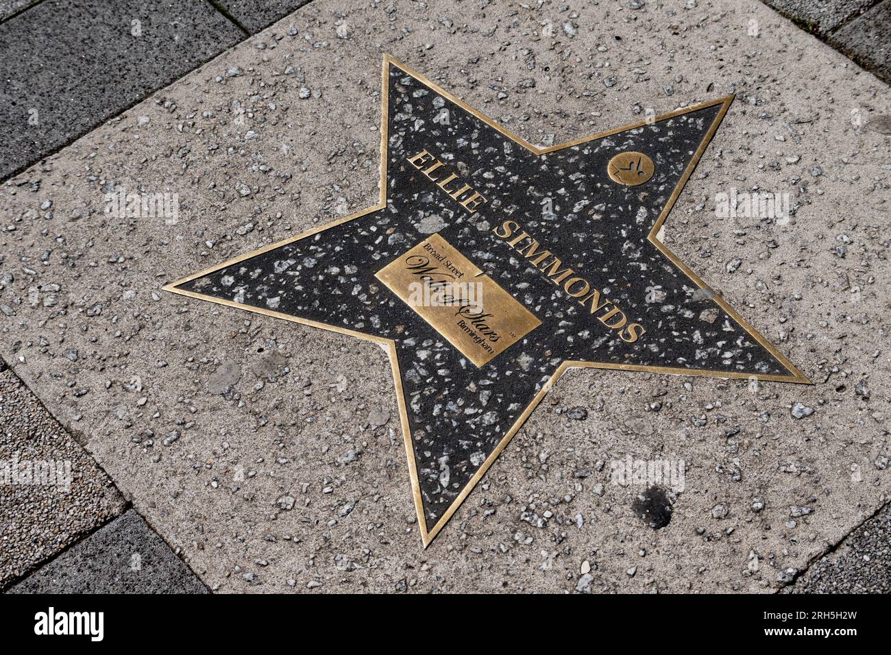 Ellie Simmonds Plaque auf Walk of Stars, Broad Street, Birmingham, Großbritannien Stockfoto
