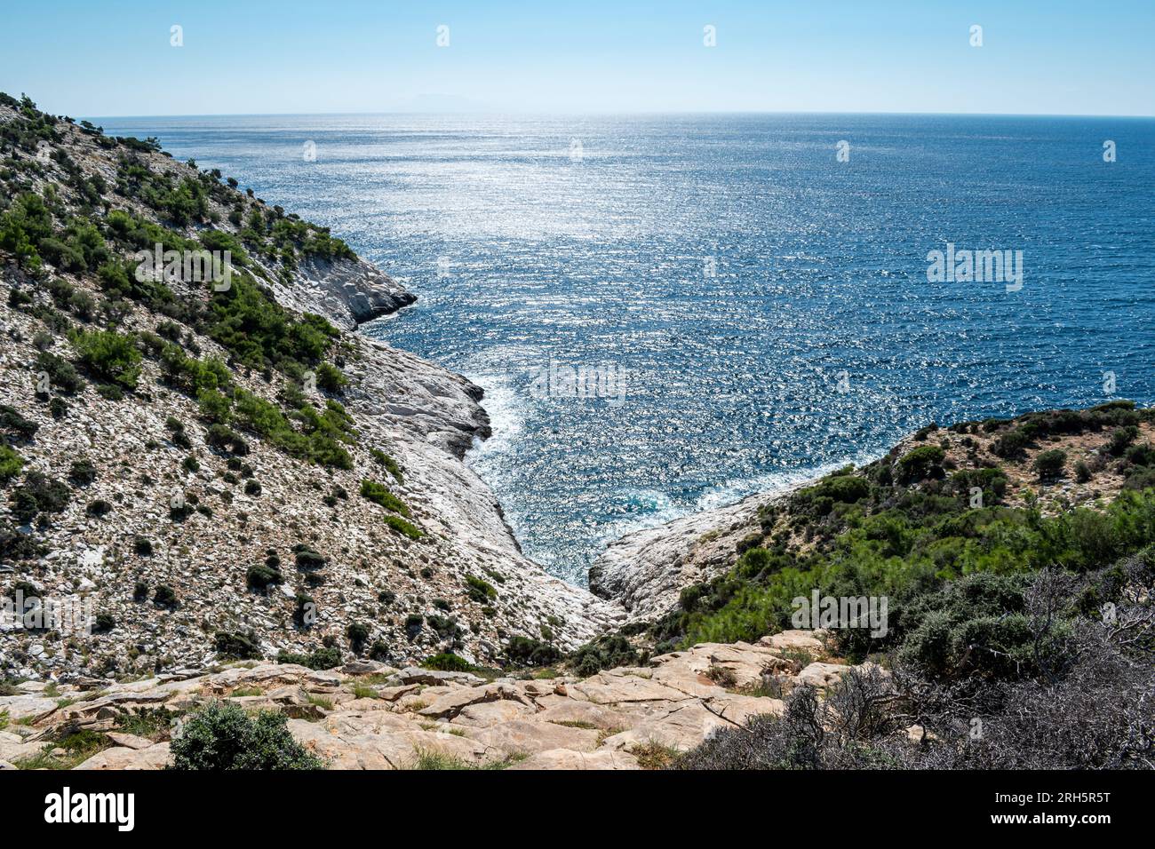 Schöne Landschaft aus Thassos, Griechenland Stockfoto