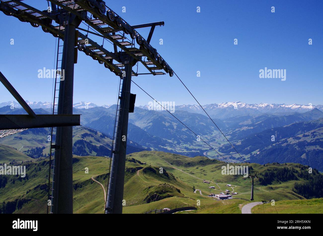 Kitzbühel, Österreich, Skilift Seilbahn. Stockfoto