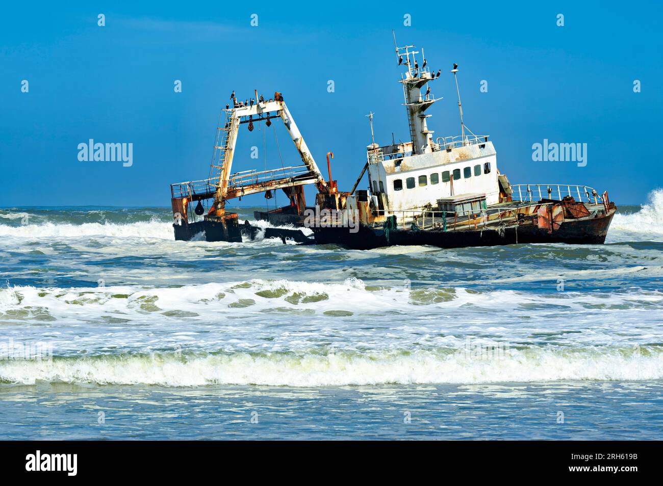 Namibia. Schiffswrack an der Skeleton-Küste des Atlantischen Ozeans Stockfoto