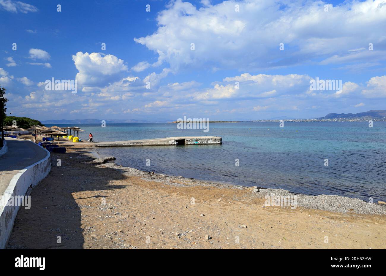 Hellenic Seaways Aero 2 Fast Ferry, Megaloxori, Agizing, Saronische Inseln, Griechenland. Stockfoto