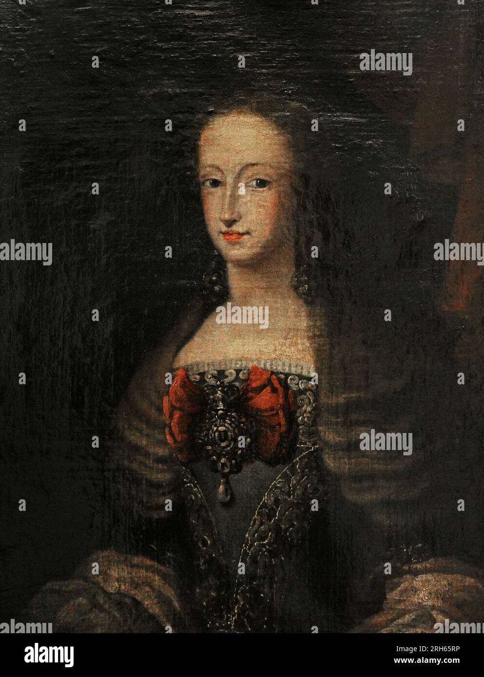 Maria Anna aus Neuburg (1676-1700). Königin von Spanien, zweite Frau von Karl II Anonymes Porträt, 1676-1700. Geschichtsmuseum, Madrid, Spanien. Stockfoto