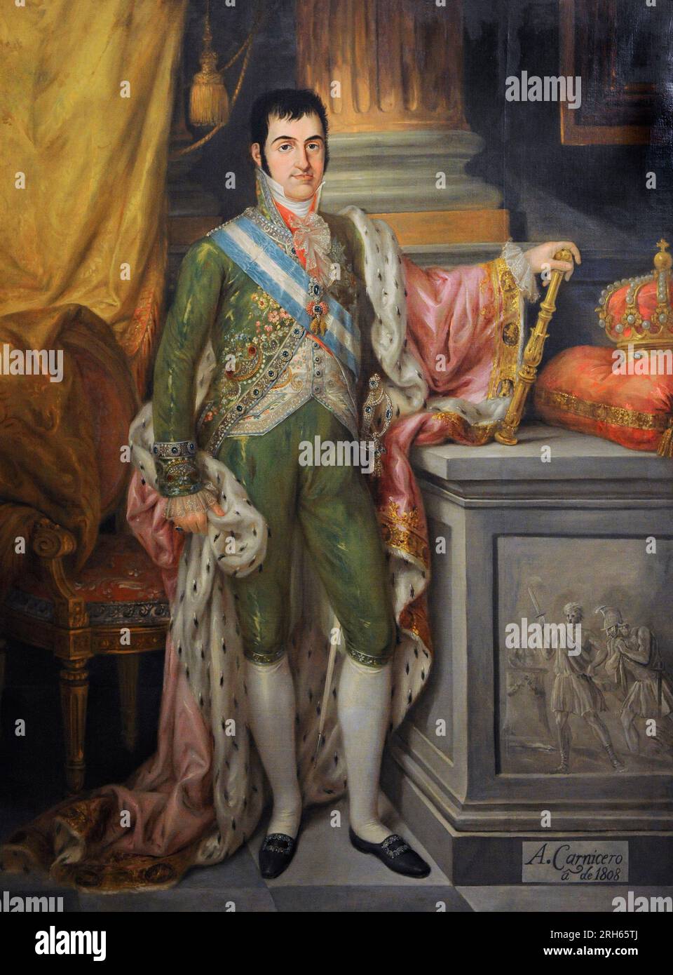 Ferdinand VII (1784-1833). König von Spanien (1808-1833). Porträt von Antonio Carnicero (1748-1814), 1808. Geschichtsmuseum, Madrid, Spanien. Stockfoto