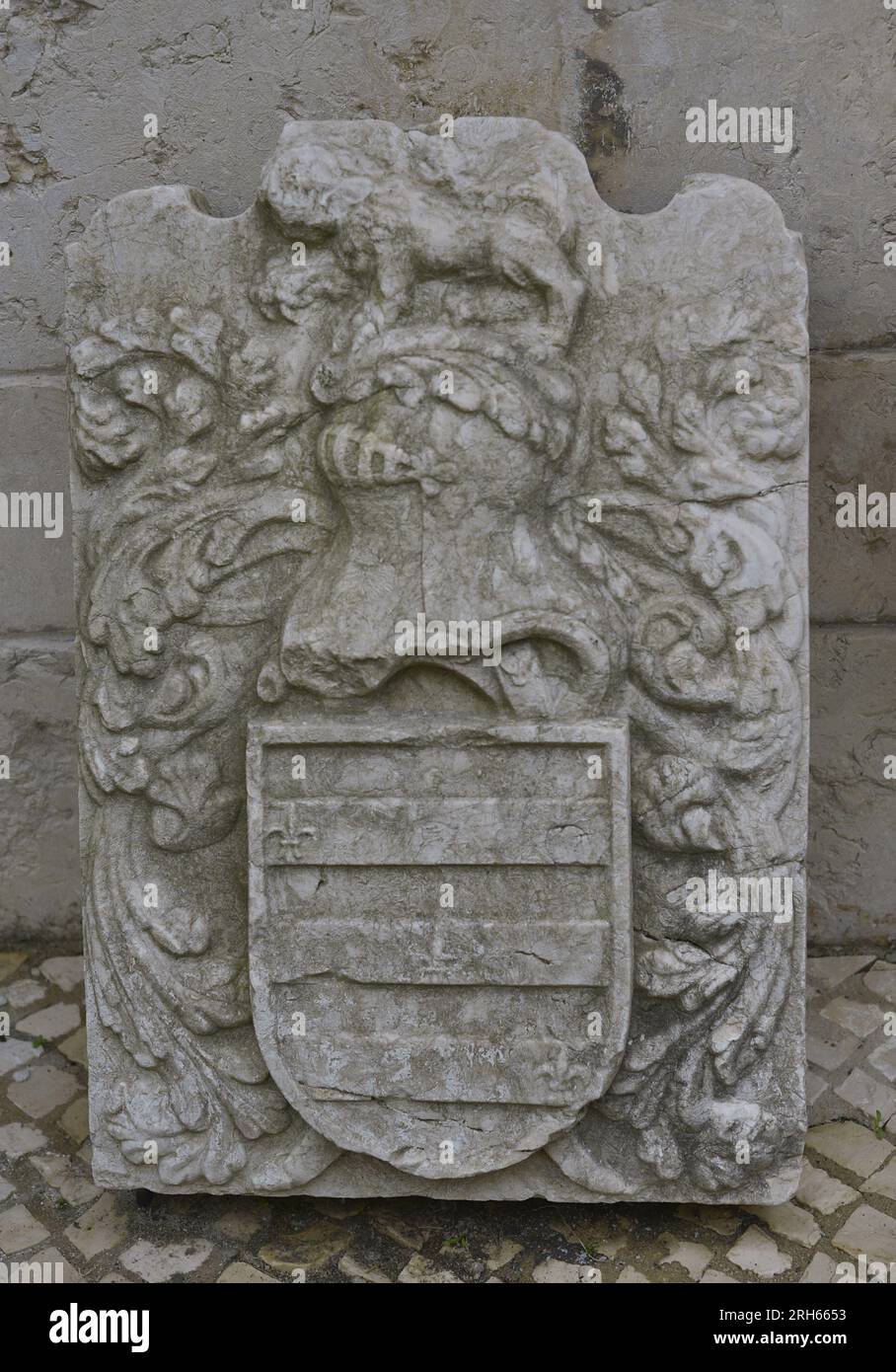 Rebelo-Wappen. Unbekannte Herkunft. 18. Jahrhundert. Archäologisches Museum Von Carmo. Lissabon, Portugal. Stockfoto