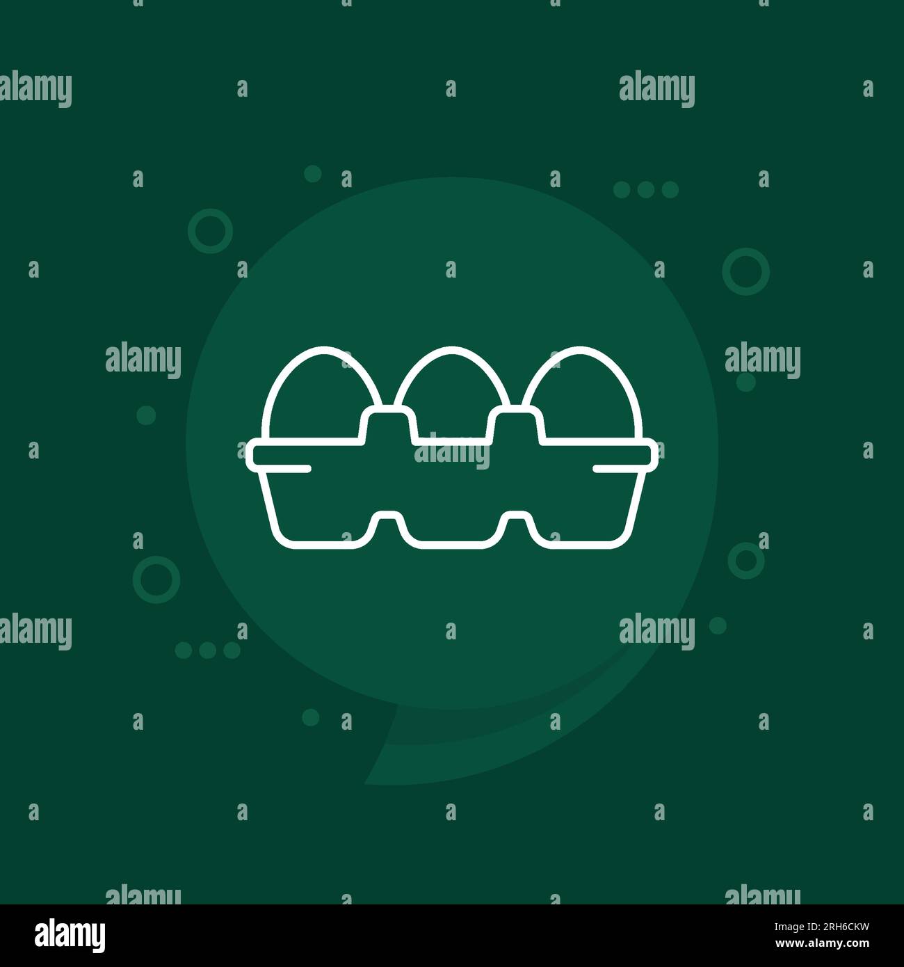 Eggs in Box-Symbol, linearer Vektor Stock Vektor