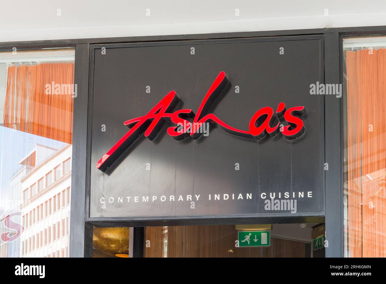Asha's indisches Restaurant im Stadtzentrum von Birmingham Stockfoto