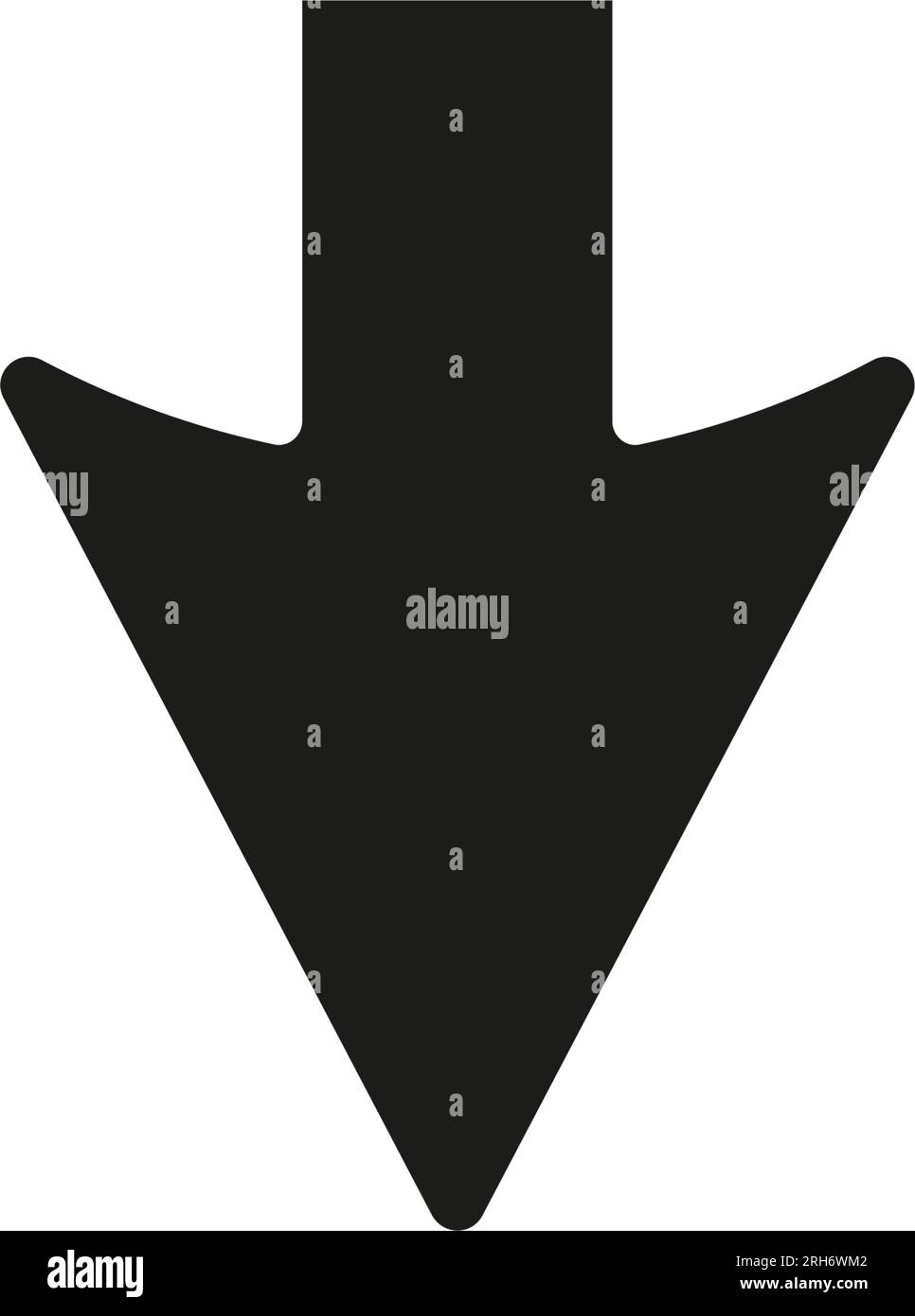 Pfeil als Symbol zum Hochladen eines einfachen Symbols Stock Vektor