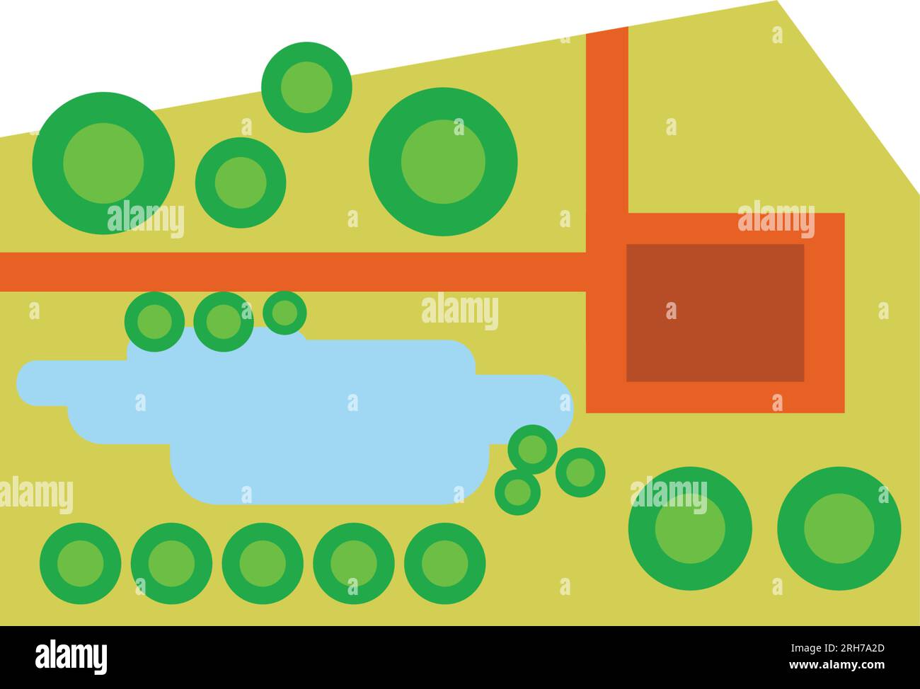 Vektorsymbol für Gartenplan Stock Vektor