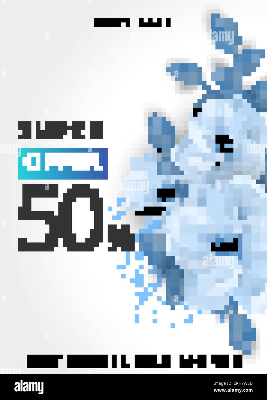 Super-Angebot 50% Schriftzug Stock Vektor