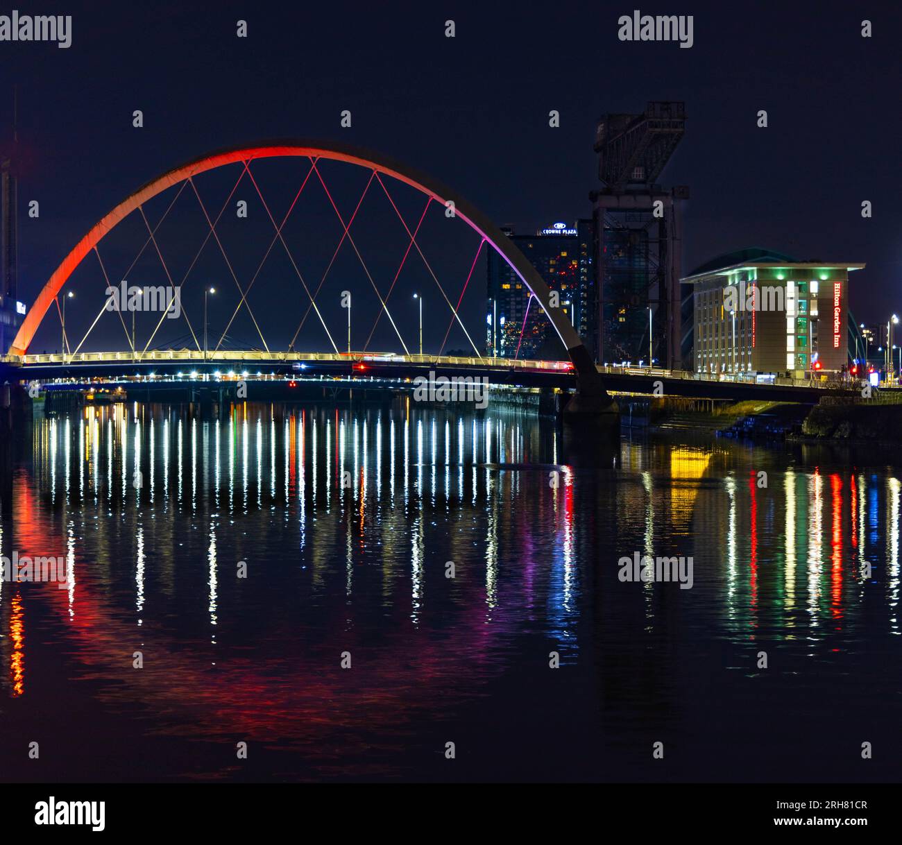 Clyde Arc/Squinty Bridge Stockfoto
