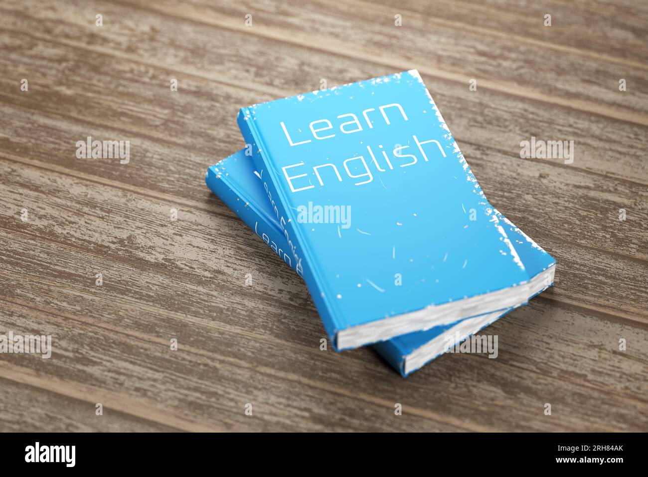 Englisch lernen. Englische Grammatik. Englischsprachiges Lehrbuch zum Erlernen Einer Sprache. 3D-Rendern. Stockfoto